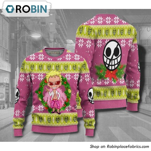 One Piece Doflamingo Anime Christmas Ugly Sweater