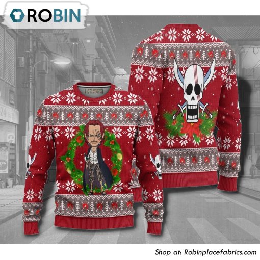 One Piece Shanks Anime Christmas Ugly Sweater