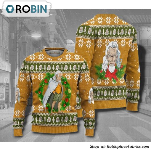 One Piece Silvers Rayleigh Anime Christmas Ugly Sweater