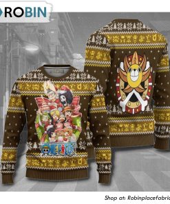 One Piece Thousand Sunny Anime Christmas Ugly Sweater