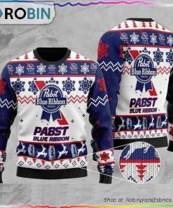 Pabst Blue Ribbon Christmas Sweater