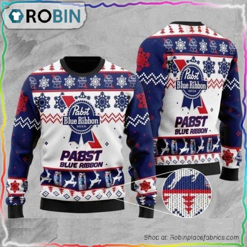 Pabst Blue Ribbon Christmas Sweater