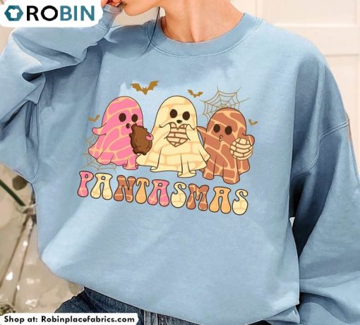 Pantasmas Ghost Cute Shirt, Funny Halloween Crewneck Tee Tops