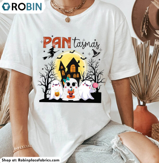 Pantasmas Ghost Funny Shirt, Cute Ghost Unisex Hoodie Short Sleeve