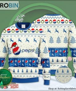 Pepsi Reindeer Snowy Night Ugly Christmas Sweater Pepsi Reindeer Snowy Night Ugly Christmas Sweater