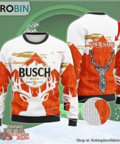 Personalized Busch Beer Ugly Christmas Sweater