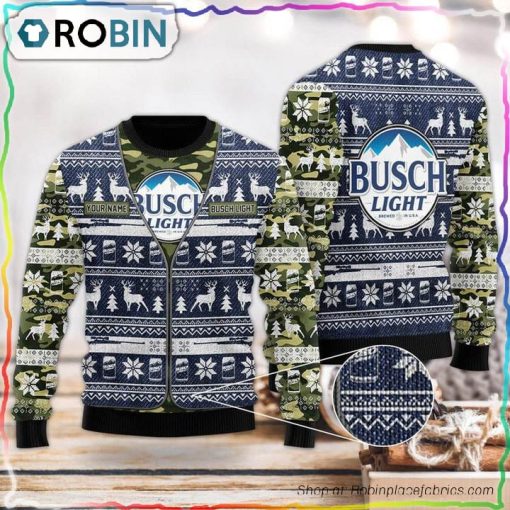Personalized Busch Latte Camo Xmas Sweater