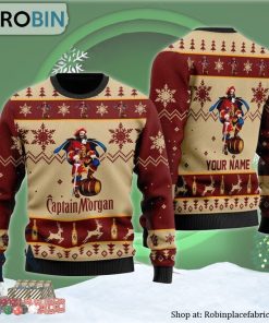 Personalized Captain Morgan Ugly Christmas Sweater Personalized Captain Morgan Ugly Christmas Sweater