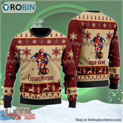 Personalized Captain Morgan Ugly Christmas Sweater