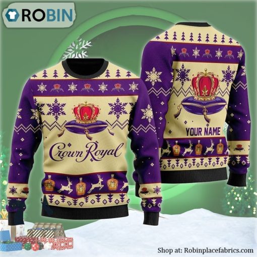 Personalized Crown Royal Ugly Christmas Sweater