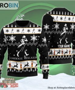Personalized Johnnie Walker Ugly Christmas Sweater
