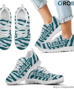 Philadelphia Eagles Tiger Skin Stripes Pattern Printed Breathable Running Shoes Philadelphia Eagles Tiger Skin Stripes Pattern Printed Breathable Running Shoes