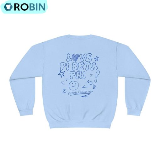 Pi Beta Phi Love Doodle Shirt, Trendy Unisex T Shirt Hoodie