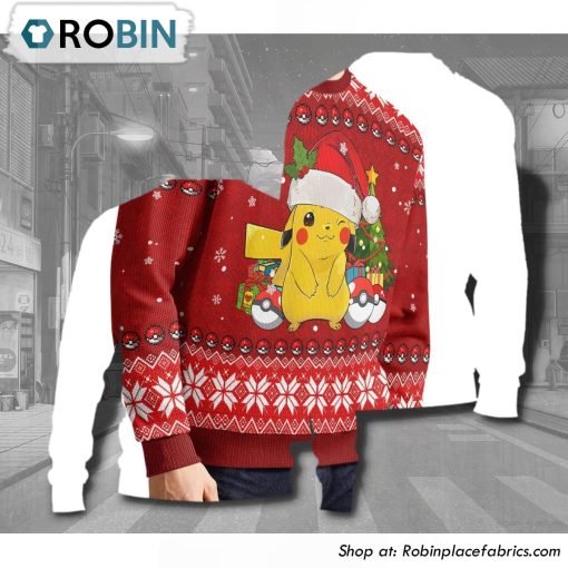 Pikachu Pokemon Anime 3D Printed Ugly Christmas Sweater