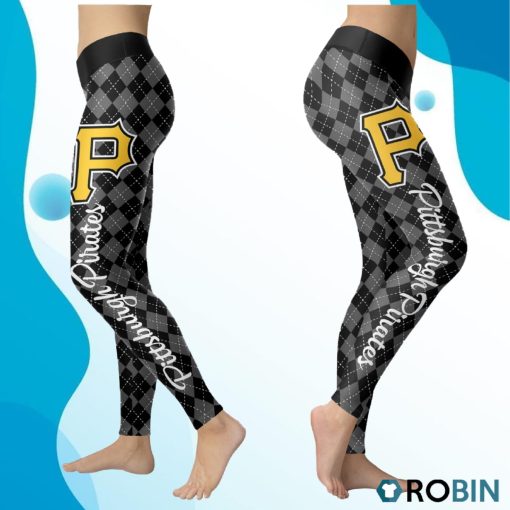 Pittsburgh Pirates Caro Seamless Pattern Womens Sports, Running Leggings