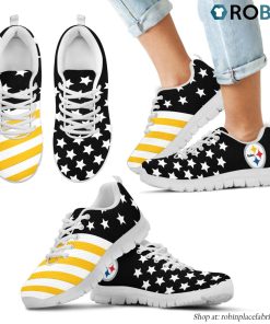 Pittsburgh Steelers America Flag Full Stars Stripes Pattern Sneaker Pittsburgh Steelers America Flag Full Stars Stripes Pattern Sneaker