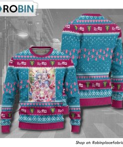 Re Zero Characters Anime Christmas Ugly Sweater