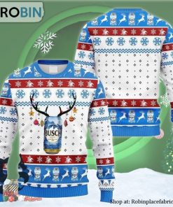 Reindeer Busch Beer Ugly Christmas Sweater