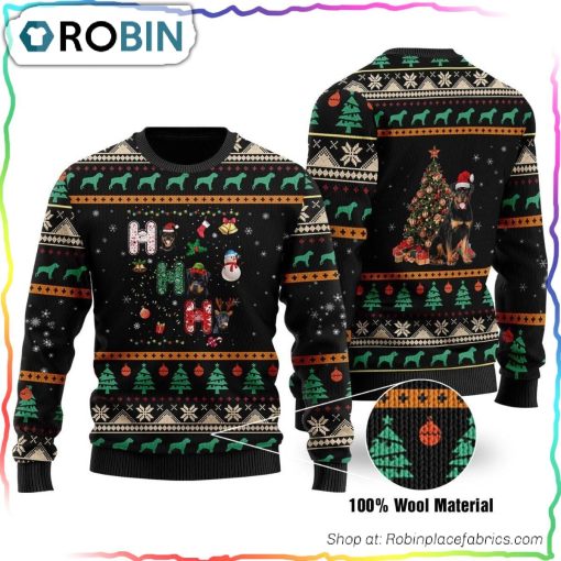 Rottweiler Patten Ugly Christmas Sweater