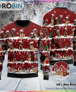 Rottweiler Red Ugly Christmas Sweater