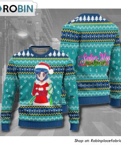 Sailor Mercury Sailor Moon Anime 3D Printed Ugly Christmas Sweater