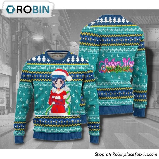 Sailor Mercury Sailor Moon Anime 3D Printed Ugly Christmas Sweater