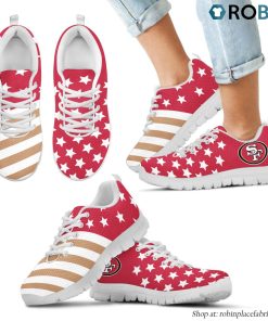 San Francisco 49ers America Flag Full Stars Stripes Pattern Sneaker