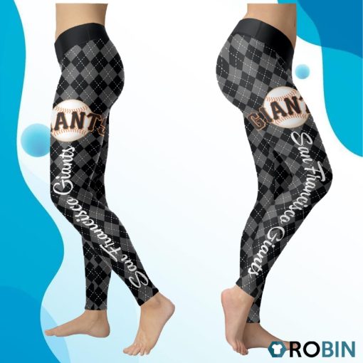 San Francisco Giants Caro Seamless Pattern Womens Sports, Running Leggings