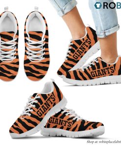 San Francisco Giants Tiger Skin Stripes Pattern Printed Breathable Running Shoes