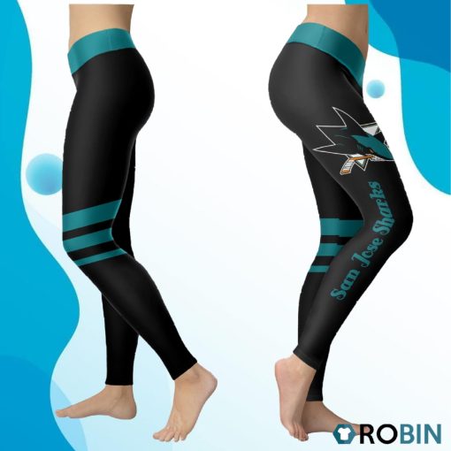 San Jose Sharks Women 3D Printed Leggings Sports