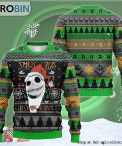 Sandy Claws Is Coming To Town Ugly Christmas Sweater