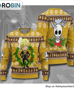Sanji One Piece Anime Christmas Ugly Sweater