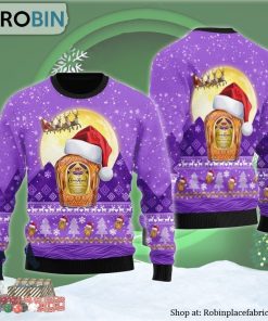 Santa Claus Sleigh Crown Royal Ugly Christmas Sweater