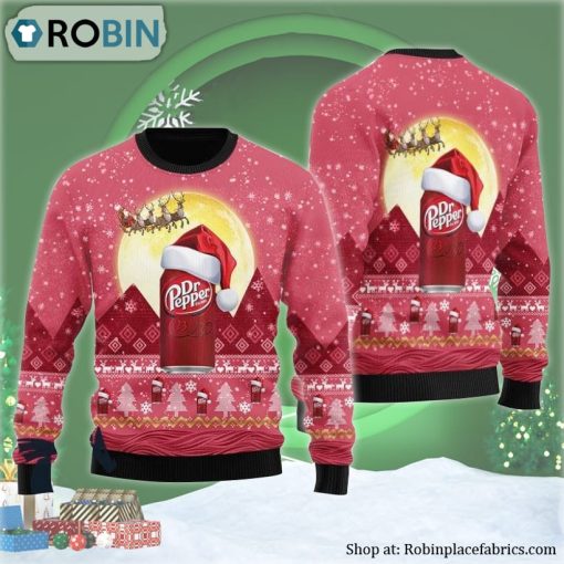 Santa Claus Sleigh Dr Pepper Ugly Christmas Sweater