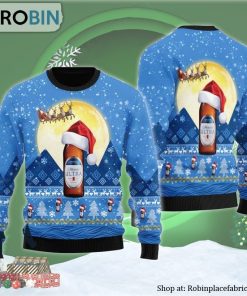 Santa Claus Sleigh Michelob ULTRA Ugly Christmas Sweater Santa Claus Sleigh Michelob ULTRA Ugly Christmas Sweater