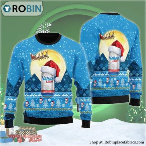Santa Claus Sleigh Natural Light Ugly Christmas Sweater