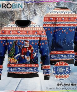 Santa Claus With Sayings FA-LA-LA-LA-LA Ugly Christmas Sweater