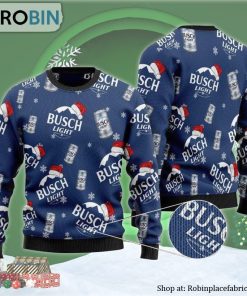 Santa Hat Busch Ugly Christmas Sweater