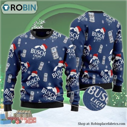 Santa Hat Busch Ugly Christmas Sweater