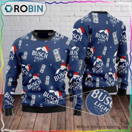 Santa Hat Busch Ugly Christmas Sweater