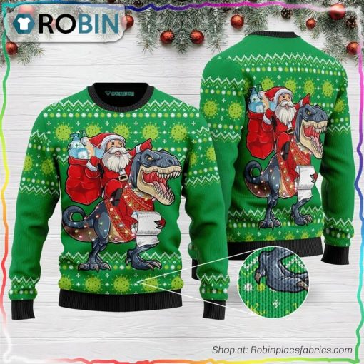 Santa Tree Rex Ugly Christmas Sweater