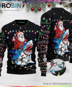 Shark Santa Ugly Christmas Sweater