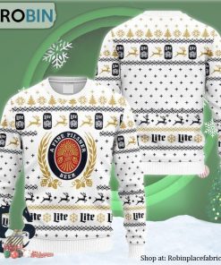 Snowflakes Miller Lite Ugly Christmas Sweater