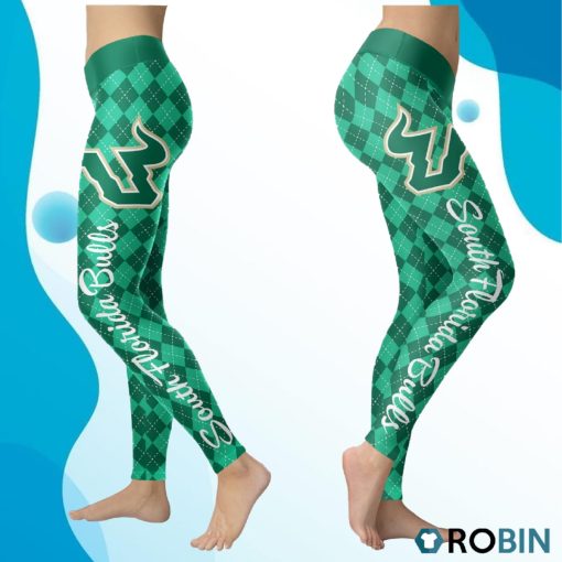 South Florida Bulls Caro Seamless Pattern Womens Sports, Running Leggings