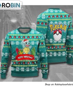 Squirtle Pokemon Anime Christmas Ugly Sweater Squirtle Pokemon Anime Christmas Ugly Sweater
