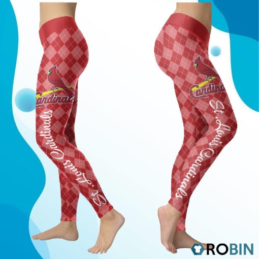 St. Louis Cardinals Caro Seamless Pattern Womens Sports, Running Leggings