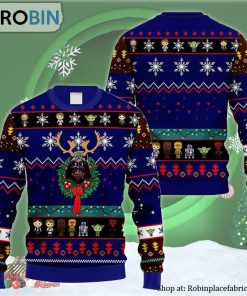 Star Wars Style Darth Reindeer Xmas Ugly Christmas Sweater