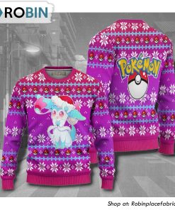 Sylveon Pokemon Anime Christmas Ugly Sweater