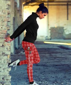 Tampa Bay Buccaneers Caro Seamless Pattern Womens Sports, Running Leggings Tampa Bay Buccaneers Caro Seamless Pattern Womens Sports, Running Leggings