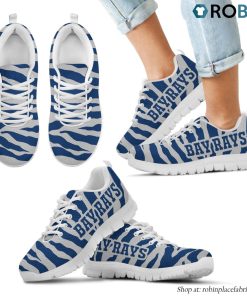 Tampa Bay Rays Tiger Skin Stripes Pattern Printed Breathable Running Shoes Tampa Bay Rays Tiger Skin Stripes Pattern Printed Breathable Running Shoes